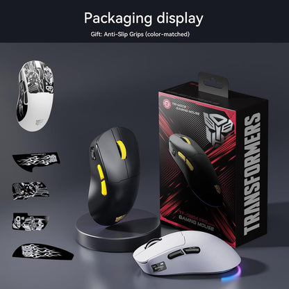 Transformers Gaming Mouse GM04 Pro, Wireless Gaming Mouse Tri-Mode Bluetooth/2.4G/Wired, 53G Ultra-Light, 24,000 DPI PAW3311 Sensor, RGB, 1000Hz, Rechargeable PC Gaming Mouse (White)