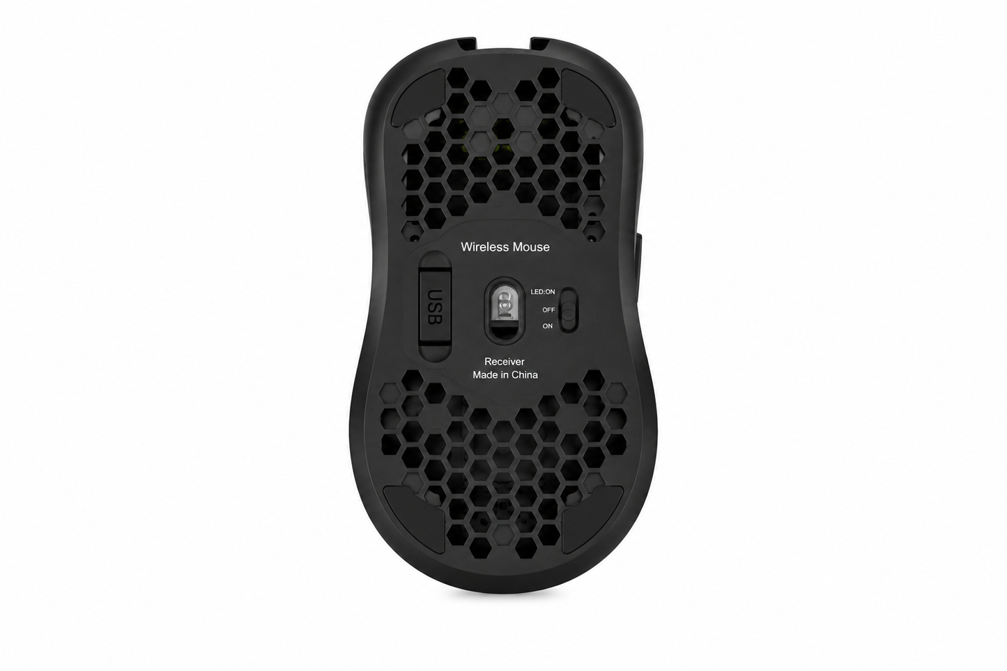 2.4G kabellose Maus mit RGB-Hintergrundbeleuchtung, 6 Tasten, 3-Gang-DPI, Typ C wiederaufladbar, ergonomisches Waben-Design, Gaming-Maus