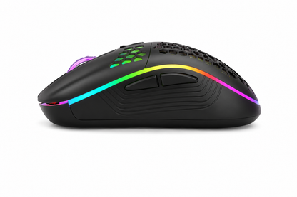 2.4G kabellose Maus mit RGB-Hintergrundbeleuchtung, 6 Tasten, 3-Gang-DPI, Typ C wiederaufladbar, ergonomisches Waben-Design, Gaming-Maus