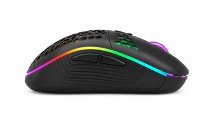 2.4G kabellose Maus mit RGB-Hintergrundbeleuchtung, 6 Tasten, 3-Gang-DPI, Typ C wiederaufladbar, ergonomisches Waben-Design, Gaming-Maus