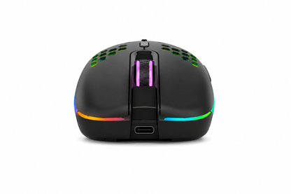 2.4G kabellose Maus mit RGB-Hintergrundbeleuchtung, 6 Tasten, 3-Gang-DPI, Typ C wiederaufladbar, ergonomisches Waben-Design, Gaming-Maus